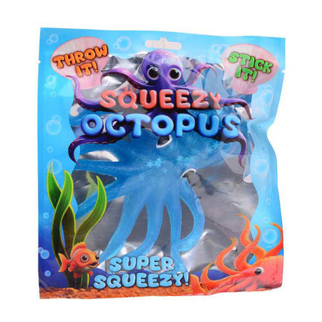Johntoy sticky octopus in foilbag assorti
