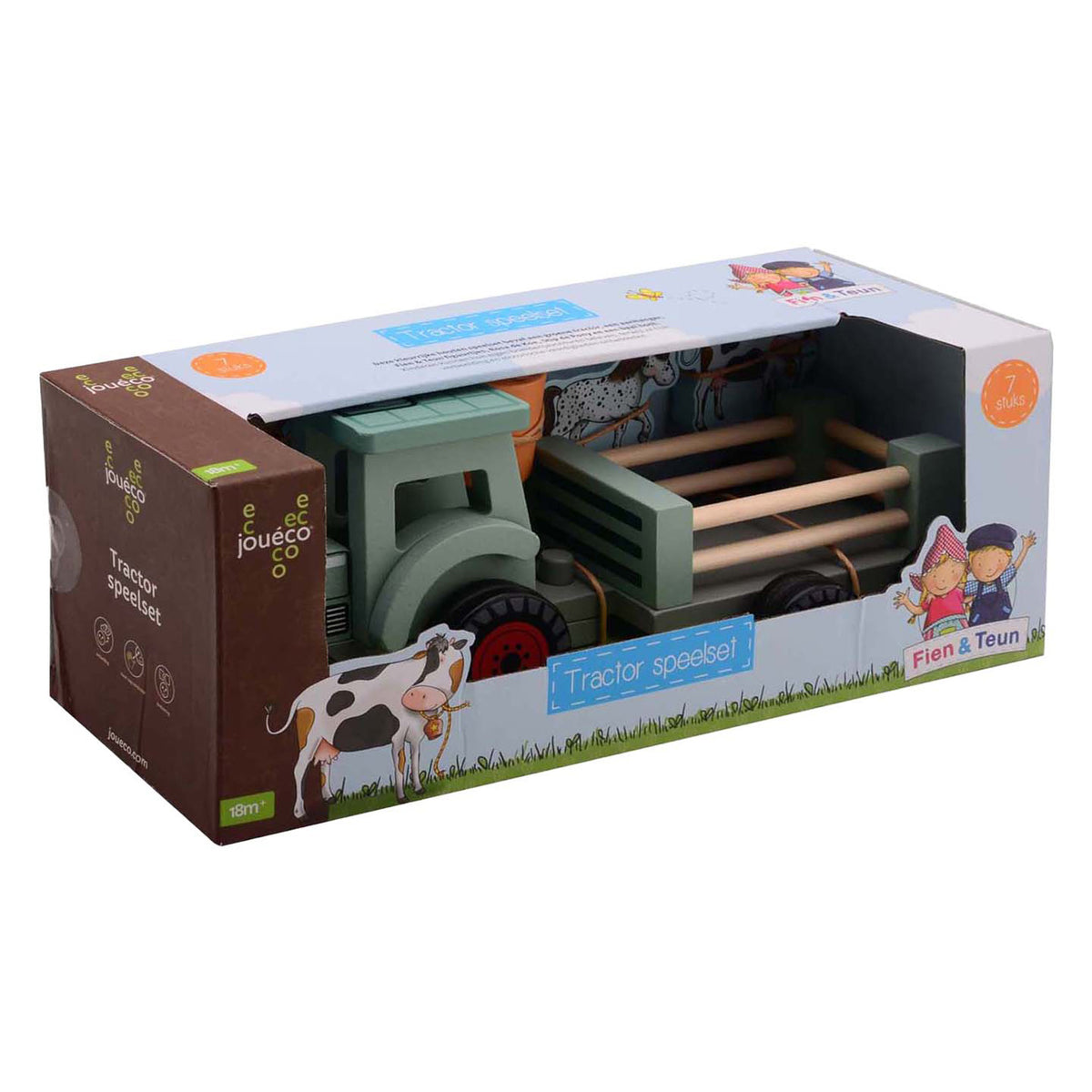 Joueco - fien teun tractor met accesoires