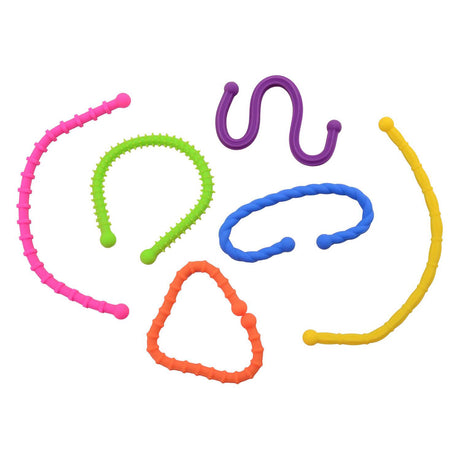 Johntoy fidget twist sticks set - 6 stuks anti stress speelgoed.
