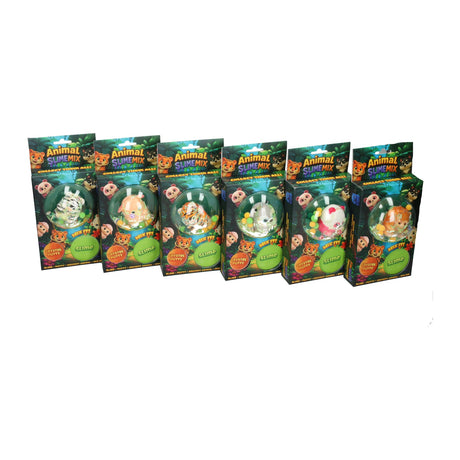 Johntoy jungle multipack - putty, slime squeez 6 assorti