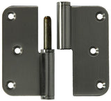 Yale 1019161 - 3 paumellen inox, afger.hoekenlinks 80x80mm | 5 stuks