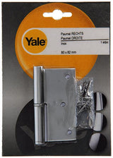 Yale 1019167 - 1 roestvrij stalen paumel rechts met rechte hoek 80 x 82 | 2 stuks