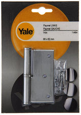 Yale 1019168 - 1 roestvrij stalen paumel links met rechte hoek 80 x 82 | 2 stuks