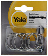 Yale 1019227 - 6 sleutelringen 30mm | 10 stuks