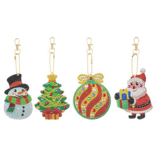 Maak je eigen Diamond Painting Sleutelhanger Kerst