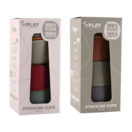 Johntoy stapelbekers gerecycled kunststof speelgoed 10 stuks.