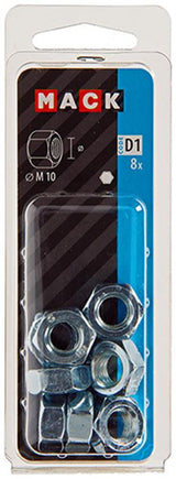 Mack 1017678 - zeskant moer staal verzinkt 8st m 10 | 10 stuks