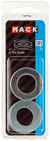 Mack 1017721 - sluitring staal verzinkt 5 st 19 x 34 mm | 10 stuks