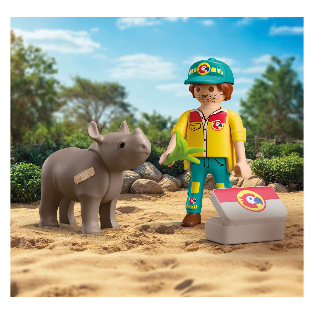 Playmobil duopack ranger met neushoorn - 72025