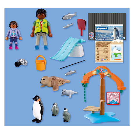 Playmobil – 72073 – zoo speelset – ijsrijk – pooldieren