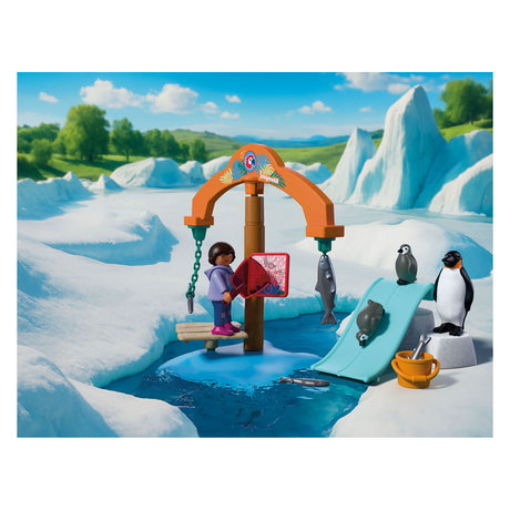 Playmobil – 72073 – zoo speelset – ijsrijk – pooldieren