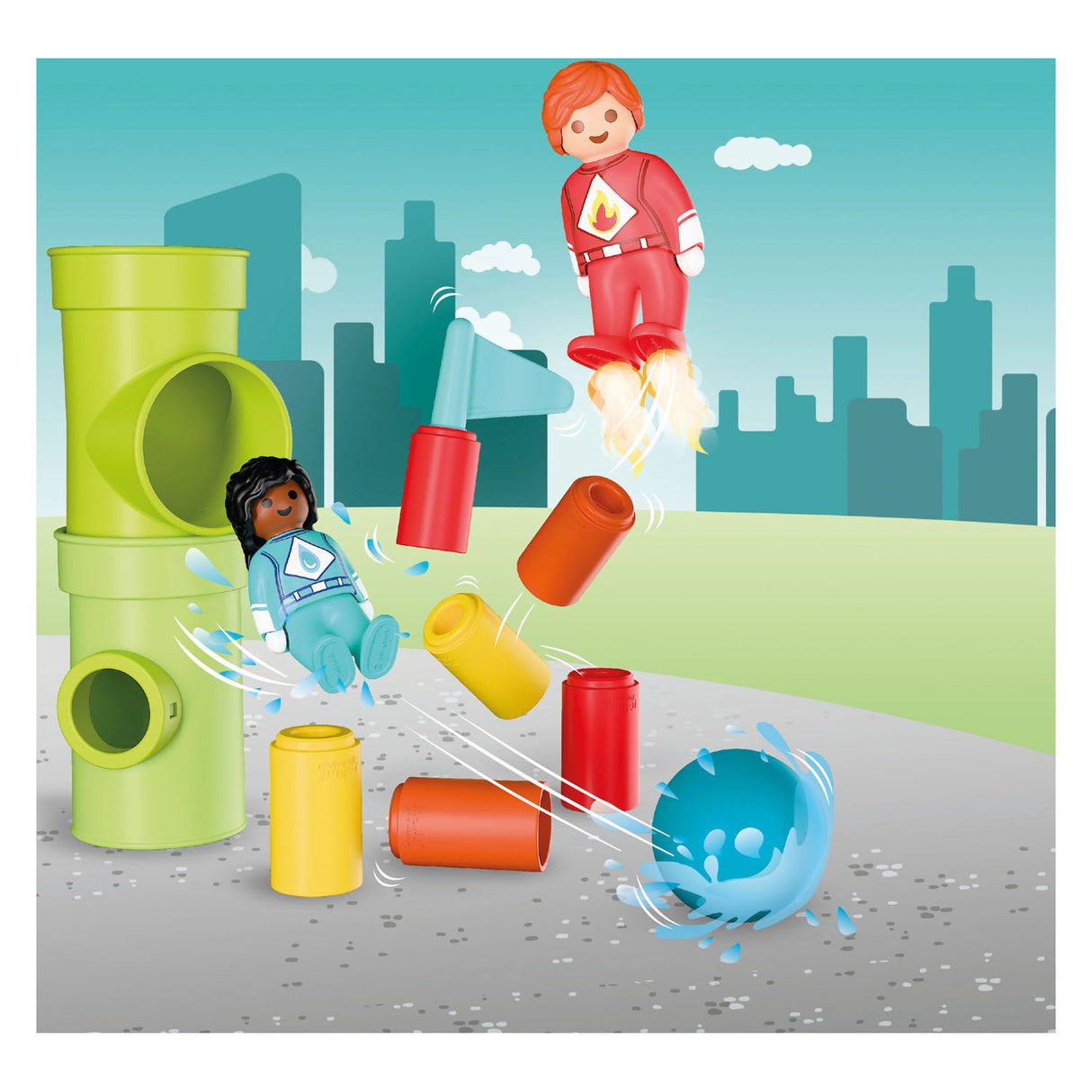 Playmobil junior superheld in actie - 72085