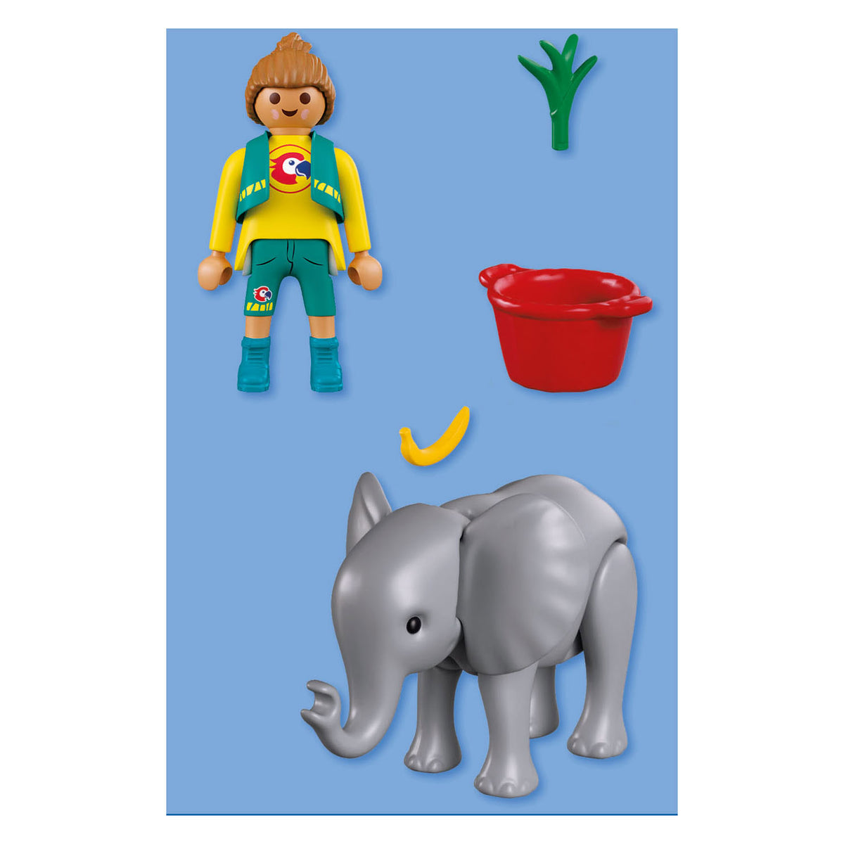 Playmobil animals friends dierentuin babyolifant en dierenverzorger - 72092