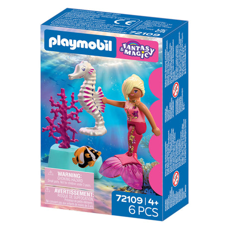Playmobil fantasy magic zeemeermin speelgoedset met zeepaardje.