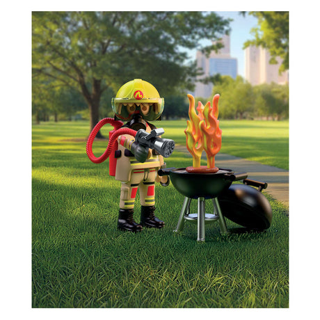 Playmobil specials brandweerman met brandhaard - 72149