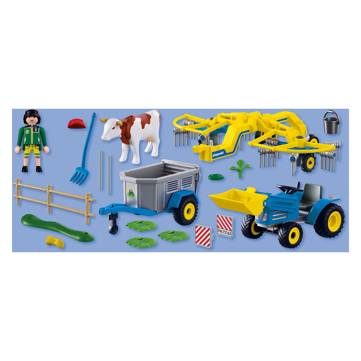 Playmobil country kleine tractor met hooimaaier - 72163