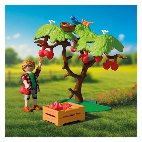 Playmobil country speelset moestuin met zitmaaier en appelboom.