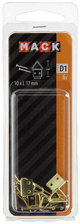 Mack 1017858 - kaderhanger staal vermessingd 6 st 10 x 17 mm | 10 stuks