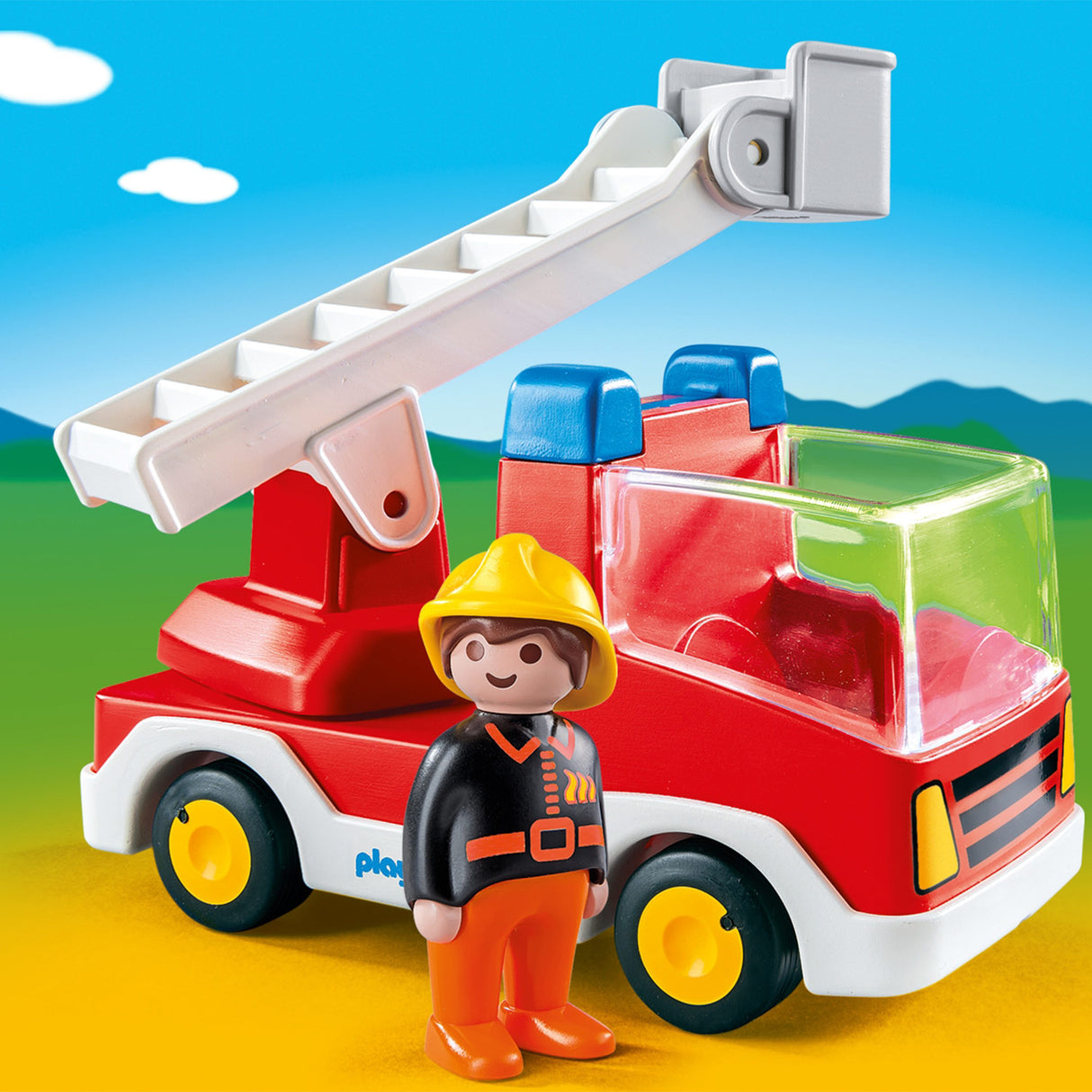 Playmobil -Junior -Feuerwehrauto mit Leiter 6967