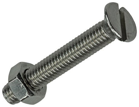 Mack 1019816 - metaalschroef verz. kop + moer rvs 3 st m6x40 | 10 stuks