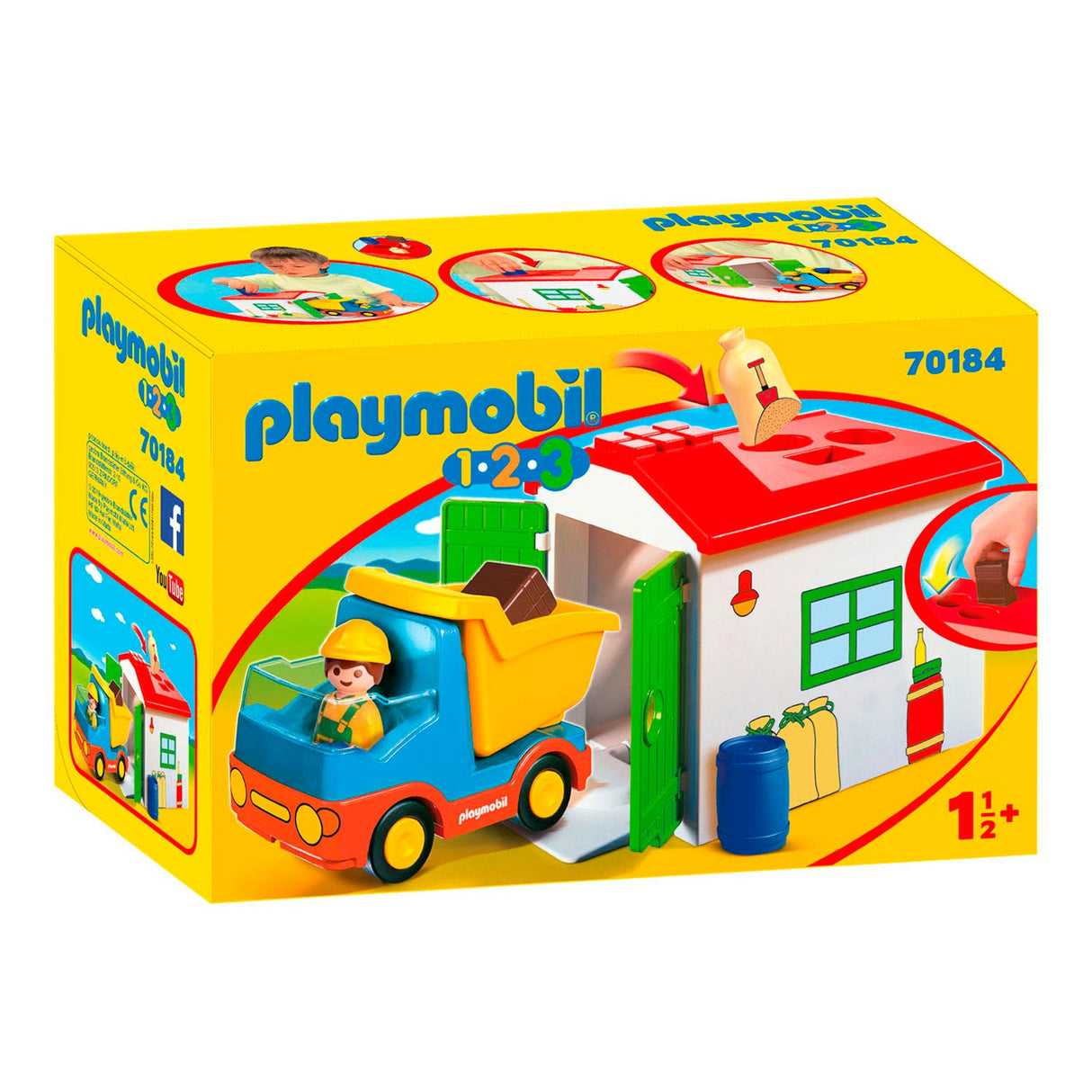 Playmobil 1.2.3. Werkman med sortering garage 70184