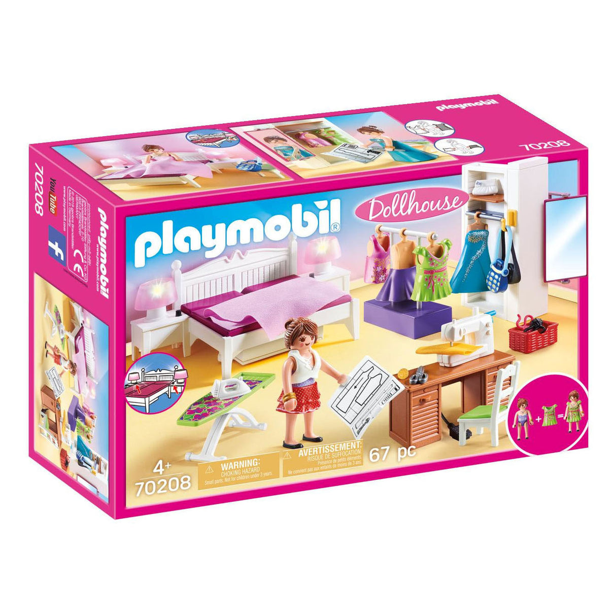 Playmobil Dollhouse sypialnia z projektem mody Hoek 70208