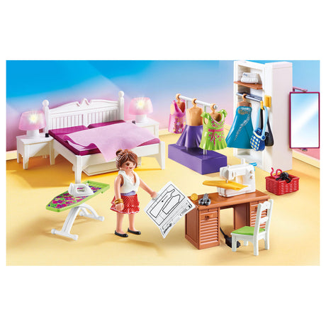 Playmobil Dollhouse Slaapkamer met Mode Ontwerphoek 70208