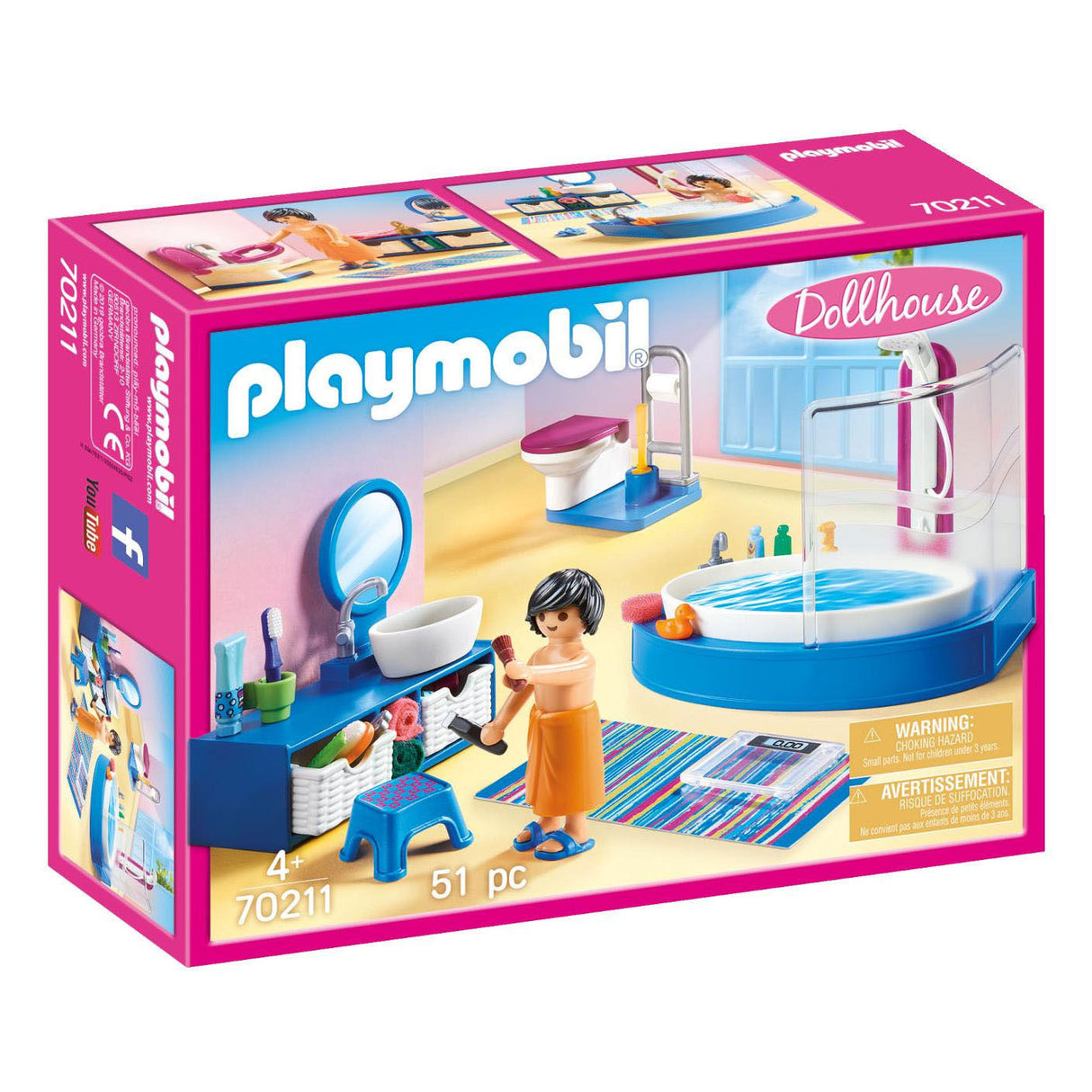 Badezimmer des Playmobils Dollhouse mit Bad 70211