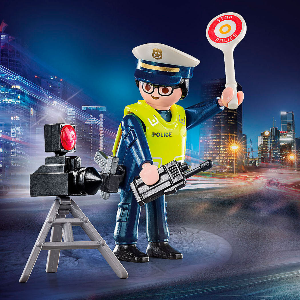 Playmobil 70305 police officer with flash control