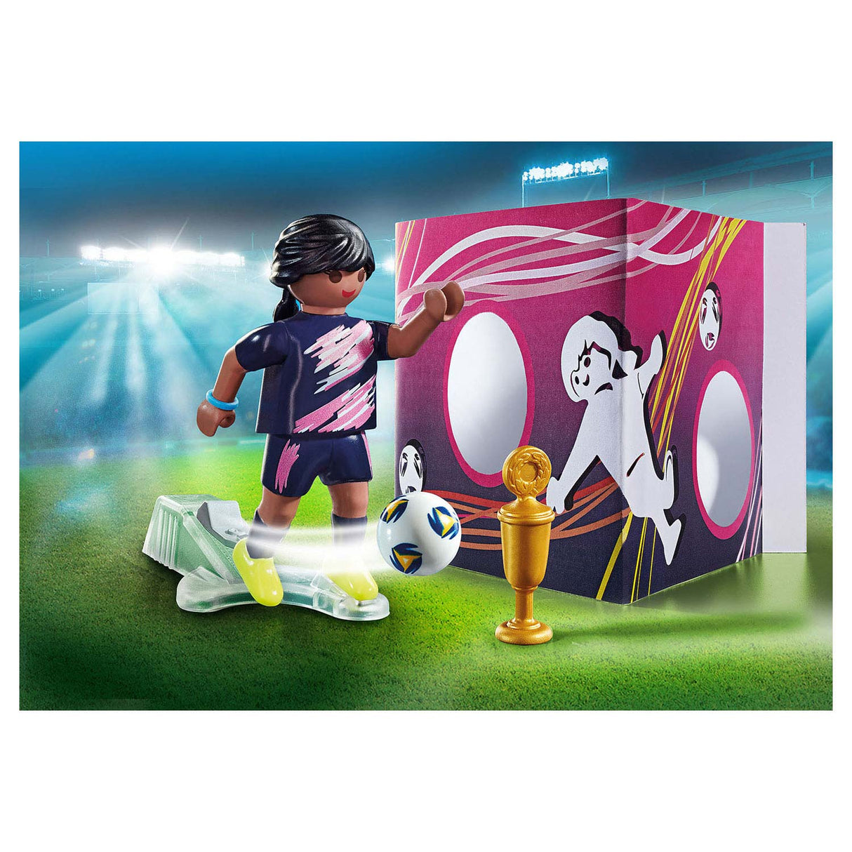 Playmobil especial de fútbol estrella de fútbol con Target Wall 70875