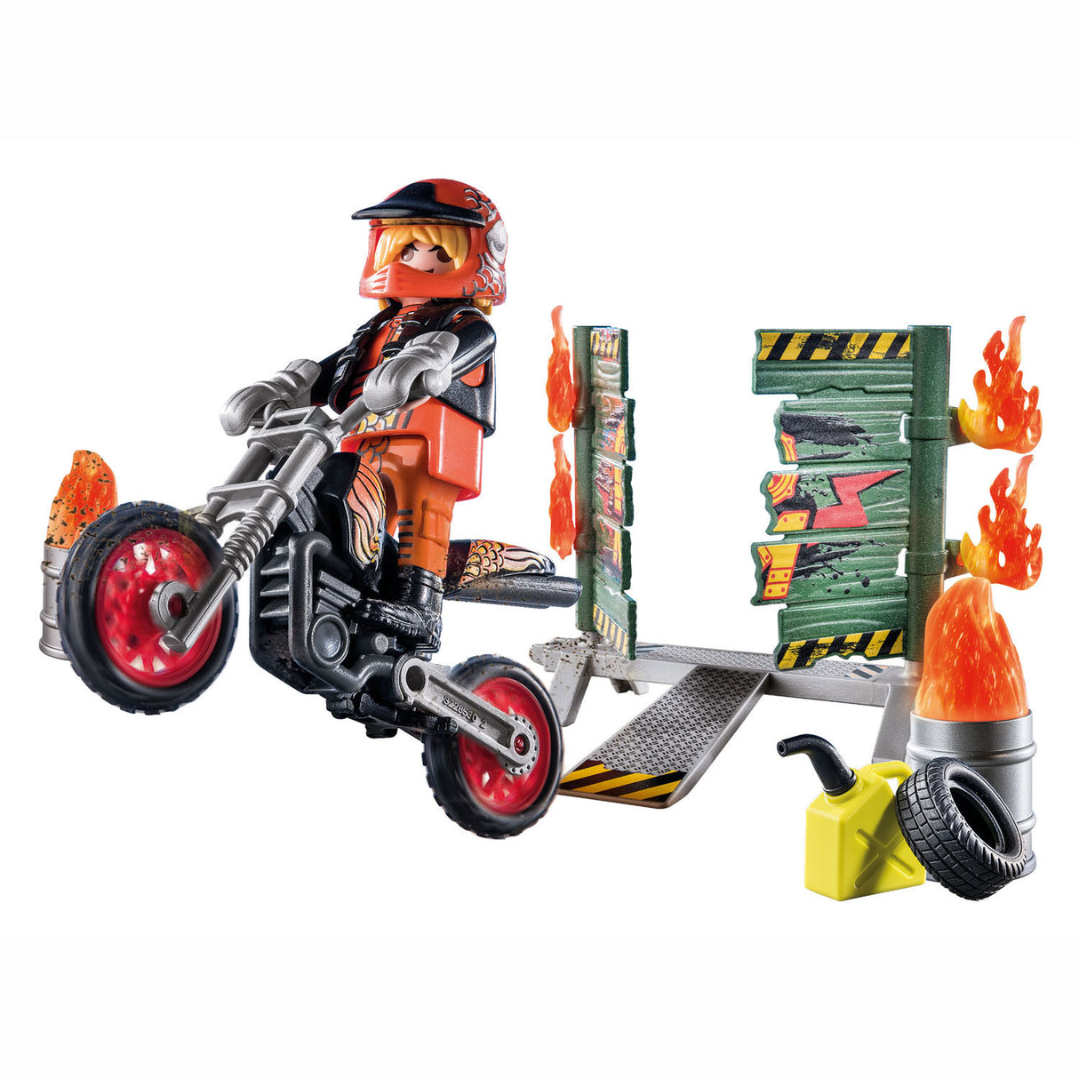 Playmobilstarterpack Stuntshow Motor mit Feuerwand 71256