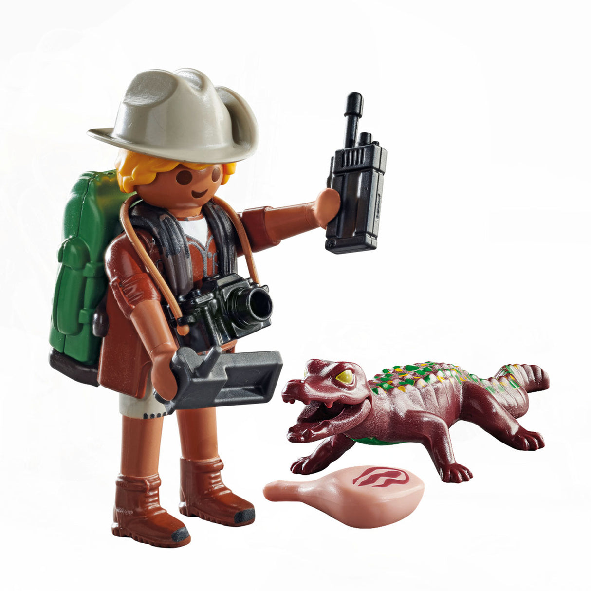 Playmobil Specials Ricercatore con Young Caiman 71168