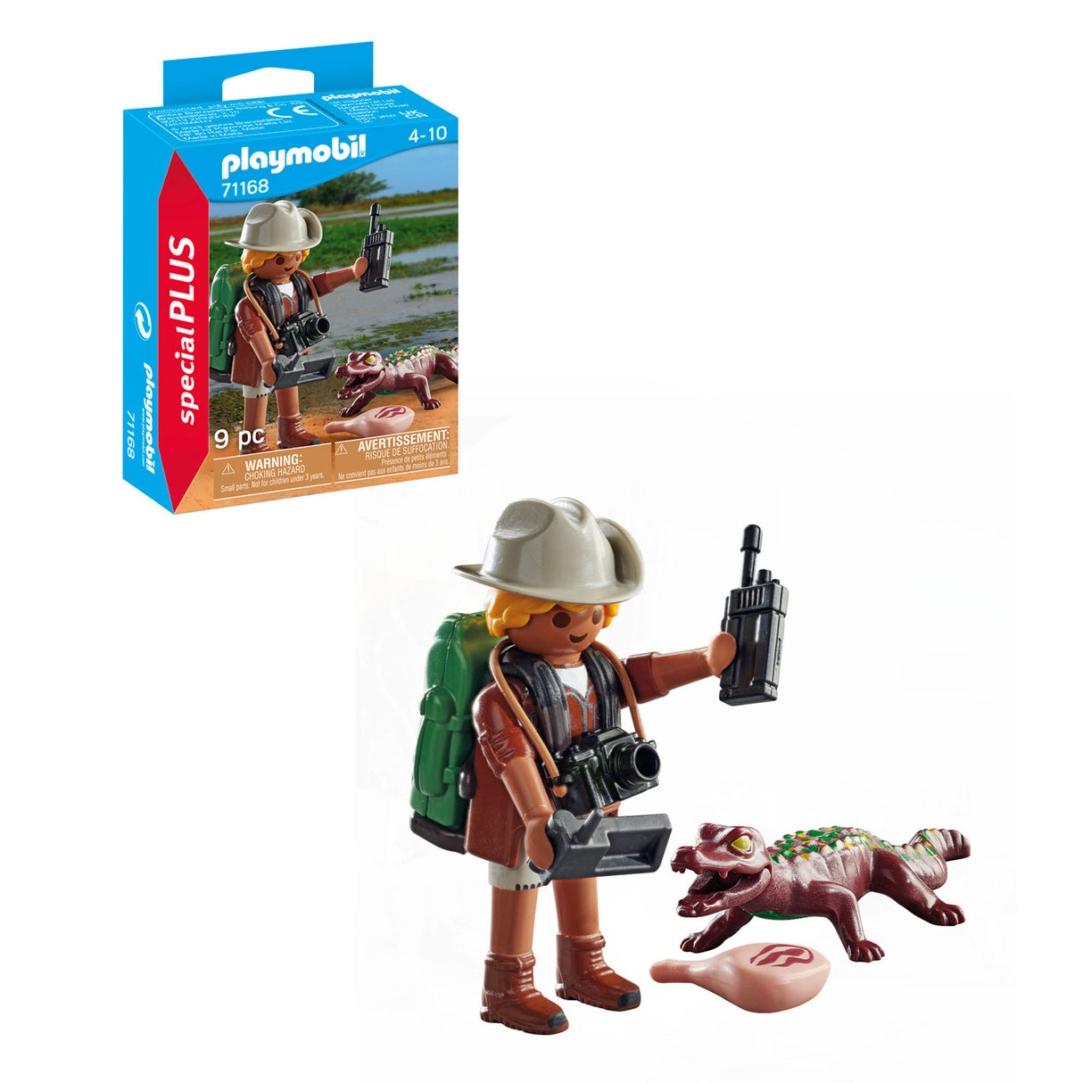 Investigador especial de PlayMobil con Young Caiman 71168