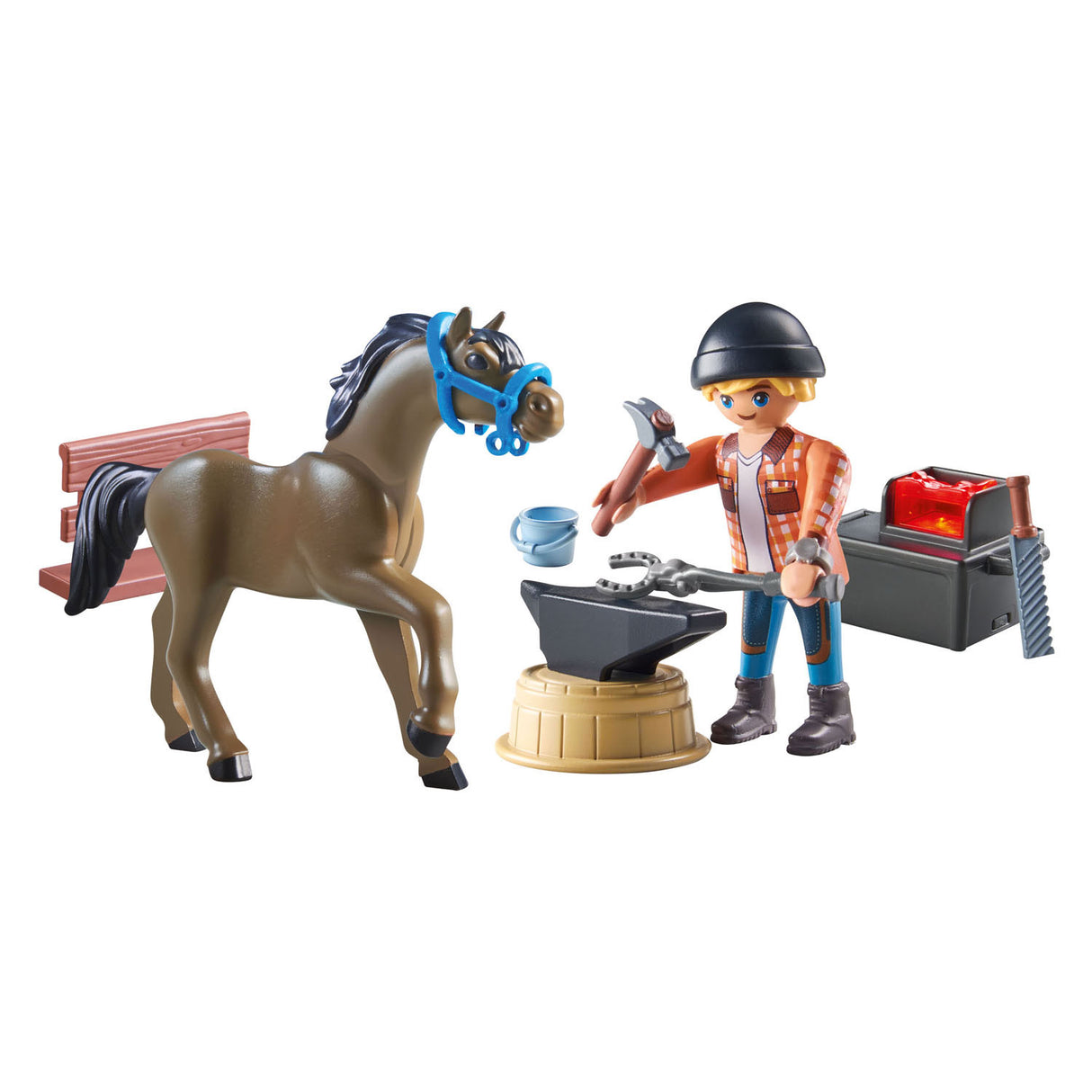 Playmobil Horses eller Waterfall Hoefsmid: Ben Achilles 71357