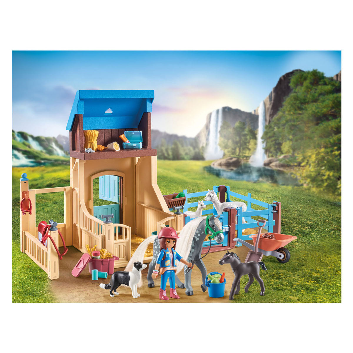 Playmobil konie z wodospadu Amelia i Whisper Speelset 71353