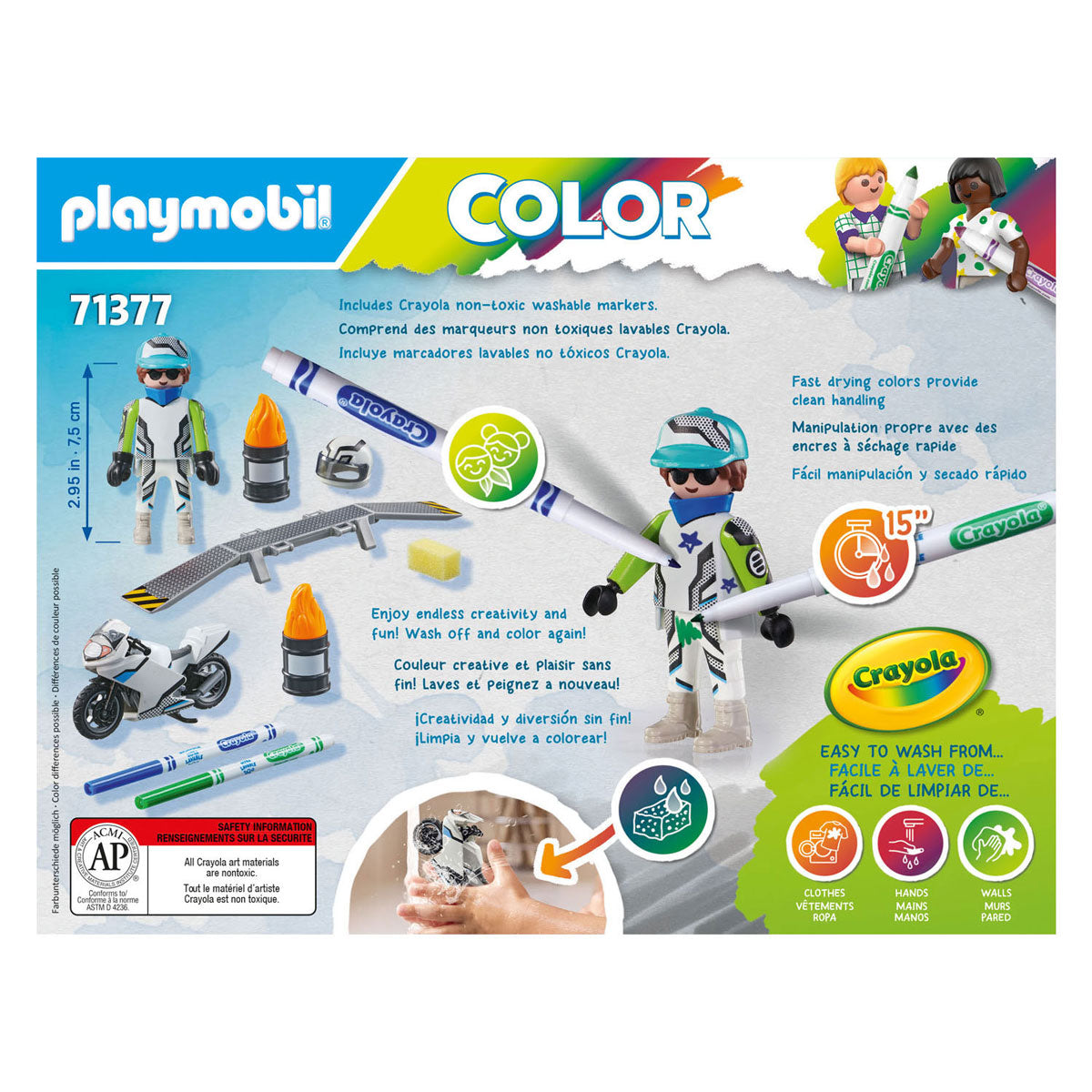 Playmobil Color Motocross Motor 71377