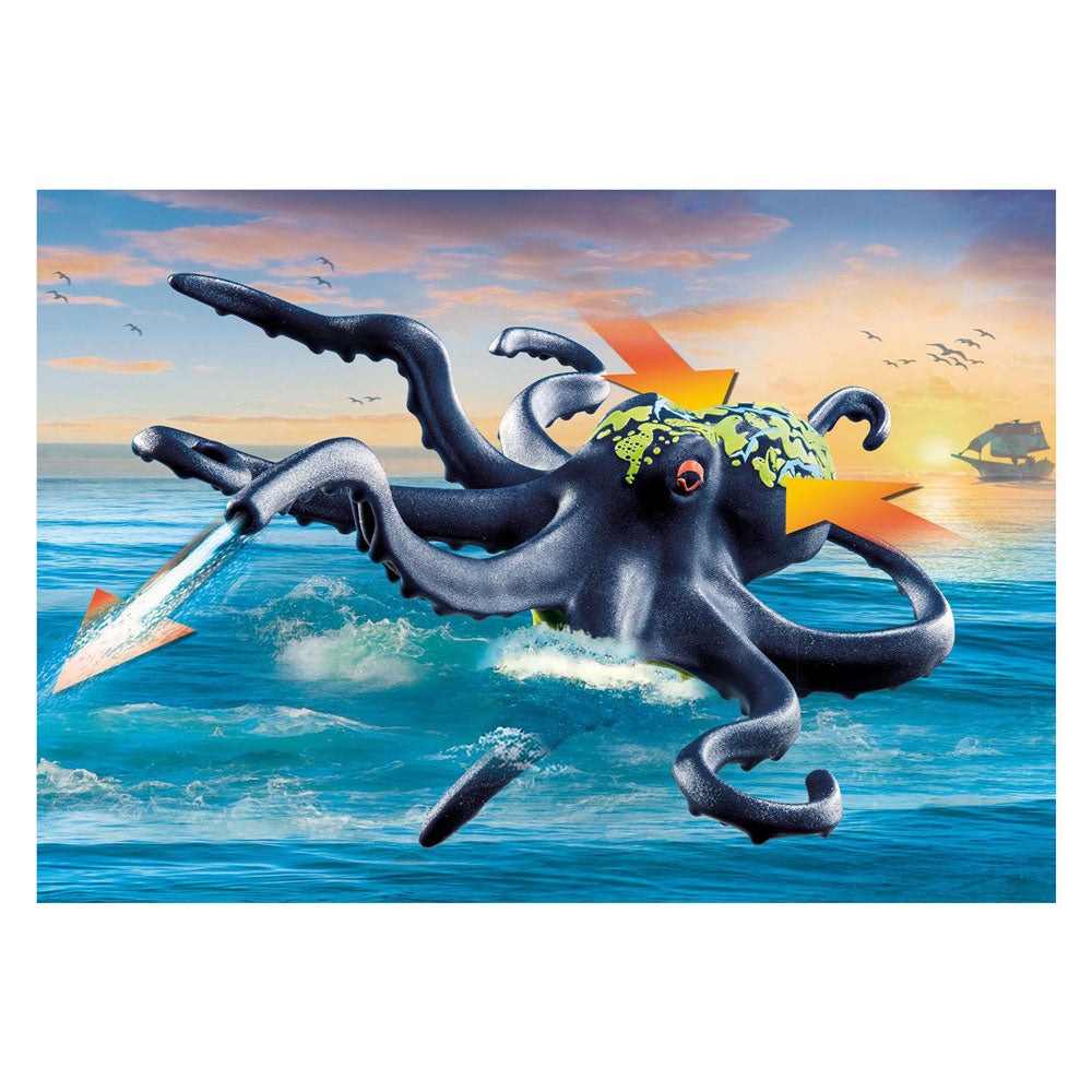 Playmobil Pirates fight against the Giant Ooctopus 71419