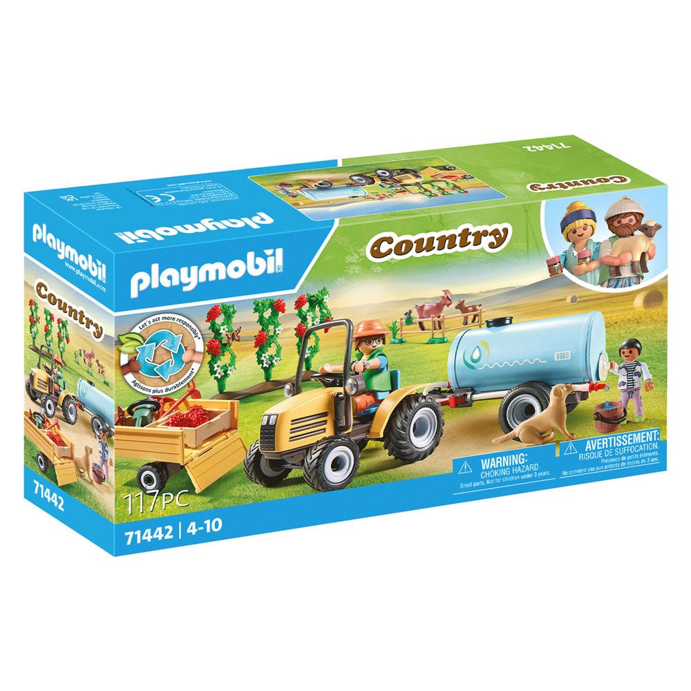 PlayMobil My Life Tractor con remolque y tanque de agua 71442