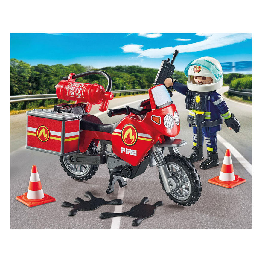 Playmobil action heroes brandweer op de plaats van het ongeval 71466