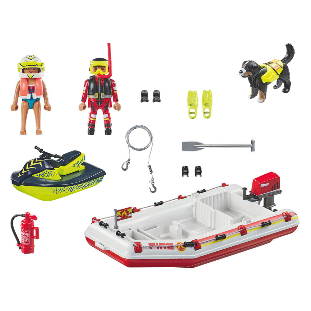 Playmobil Action Heroes Fire Brigade with Waterscooter 71464