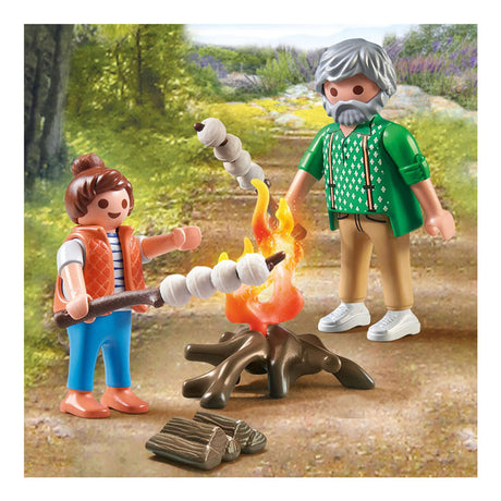 Playmobil my life kampvuur met marshmallows