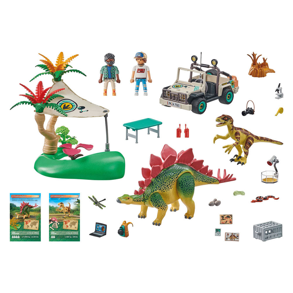 Playmobil Dinos research station with dinosaurs