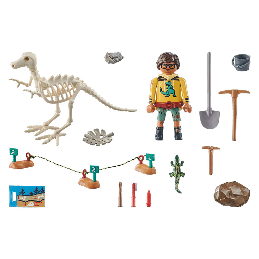 Playmobil Dinos Excavation Area with Dinosaurus Skeleton 71527