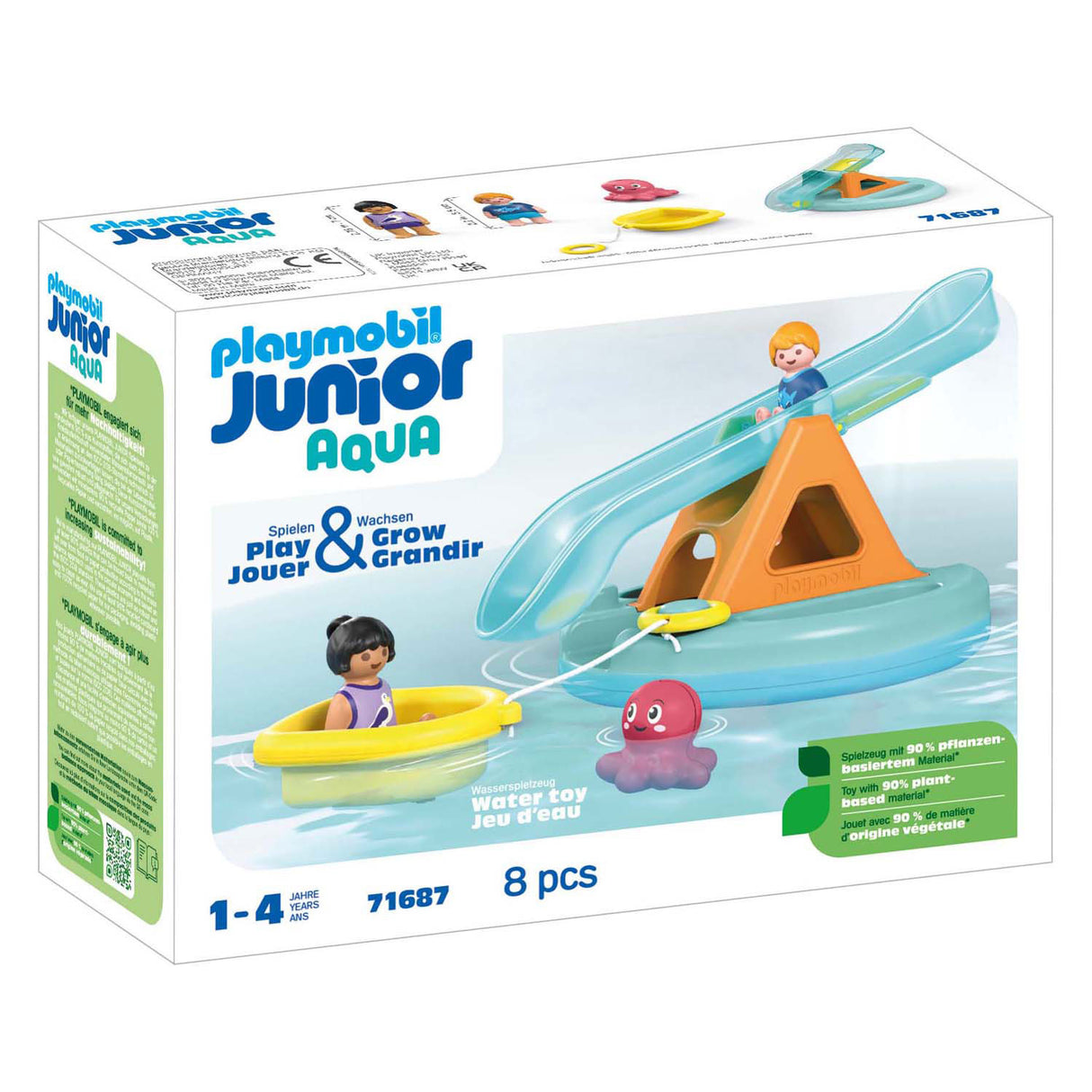 Playmobil junior zwemeiland met waterglijbaan 71687