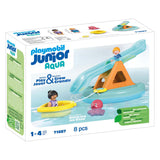 Playmobil junior zwemeiland met waterglijbaan 71687