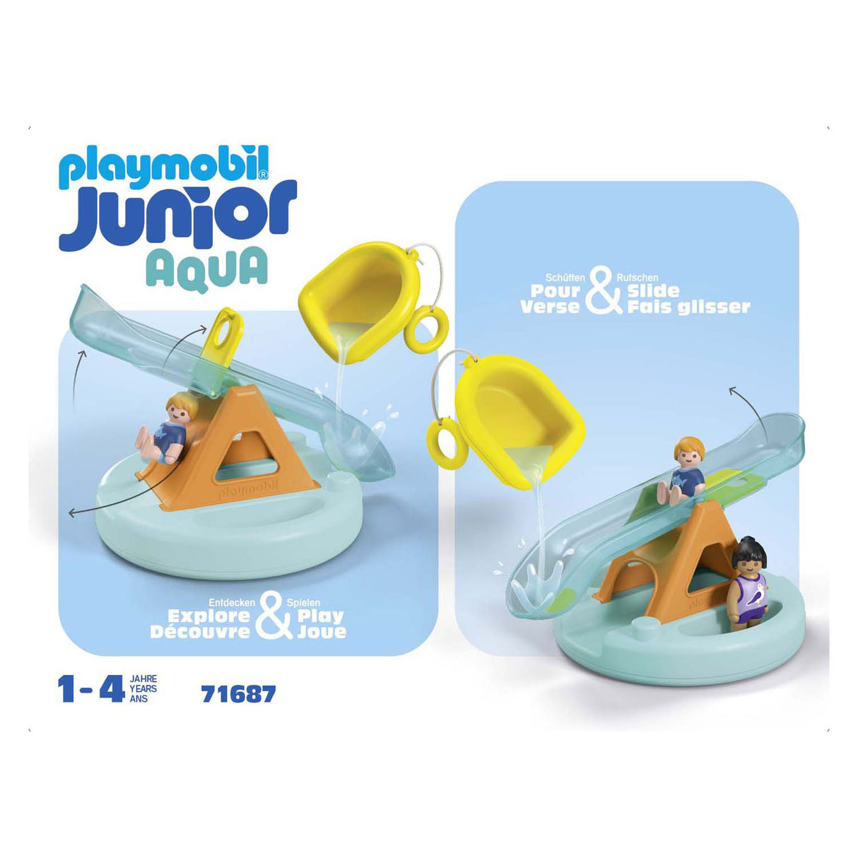 Playmobil junior zwemeiland met waterglijbaan 71687