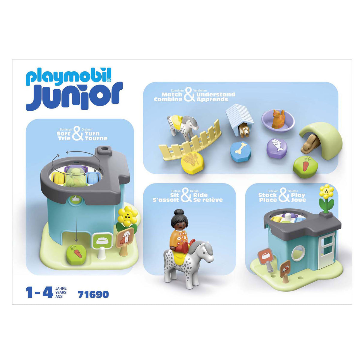 Playmobil 1.2.3. Djurpension med matningsmaskin - 71690