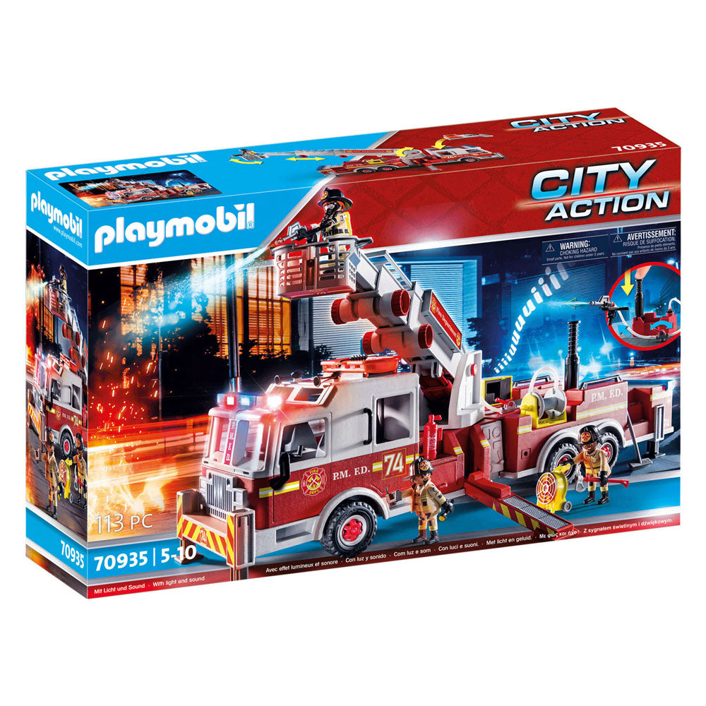 Playmobil PLAYMOBIL Action Heroes Brandweerwagen: US Tower Ladder 70935