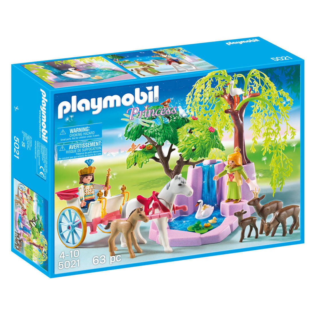 Playmobil Prince och prinsessa med vagn och vattenfall - 5021