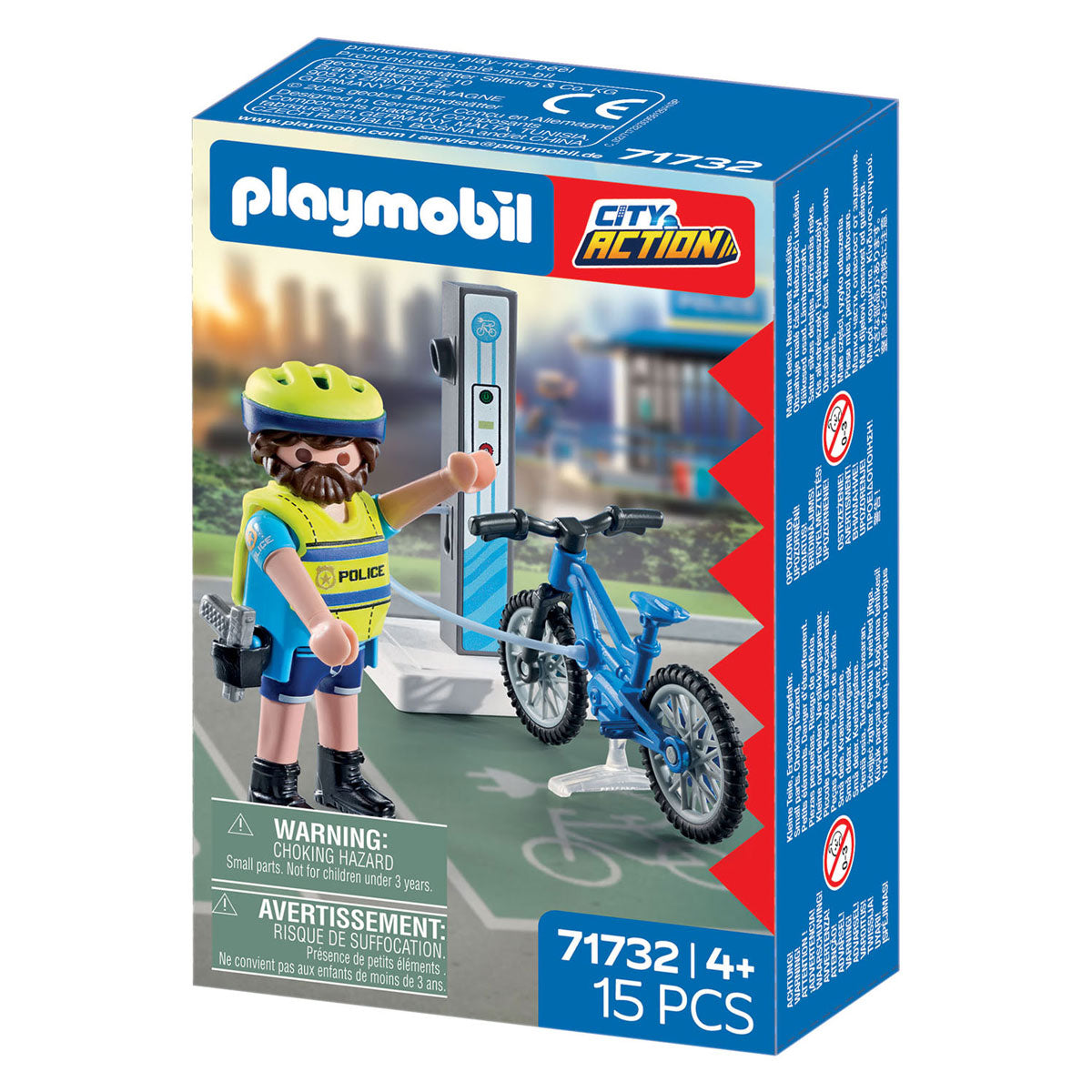 Playmobil action heroes politie fiets patrouille -71732